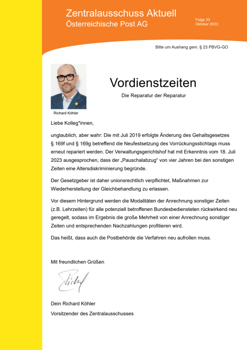 Vordienstzeiten Die Reparatur der Reparatur