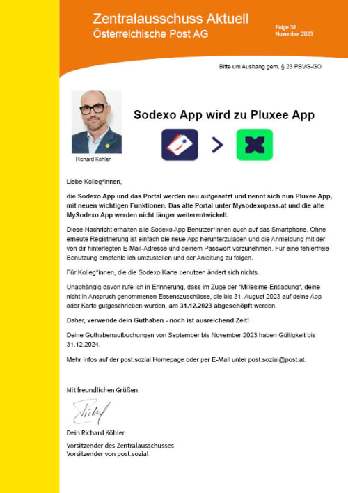 Sodexo App wird zu Pluxee App
