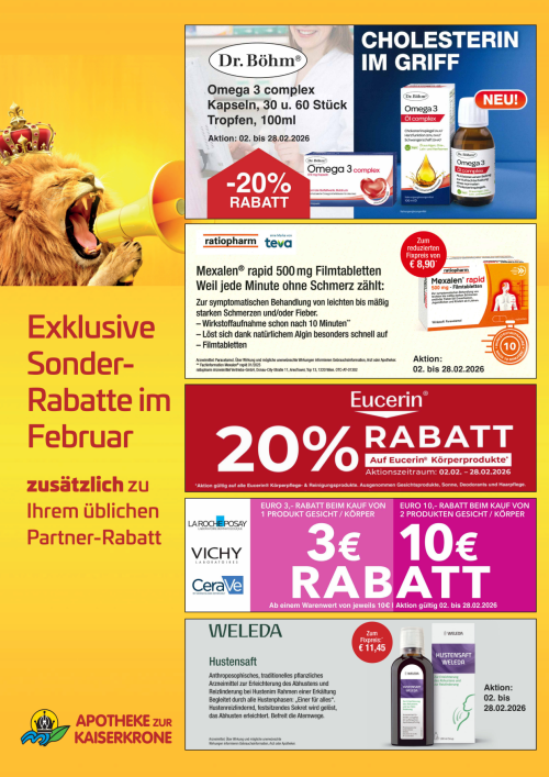 Vorteilsrabatt 22,5 Prozent bei der Apotheke zur Kaiserkrone
