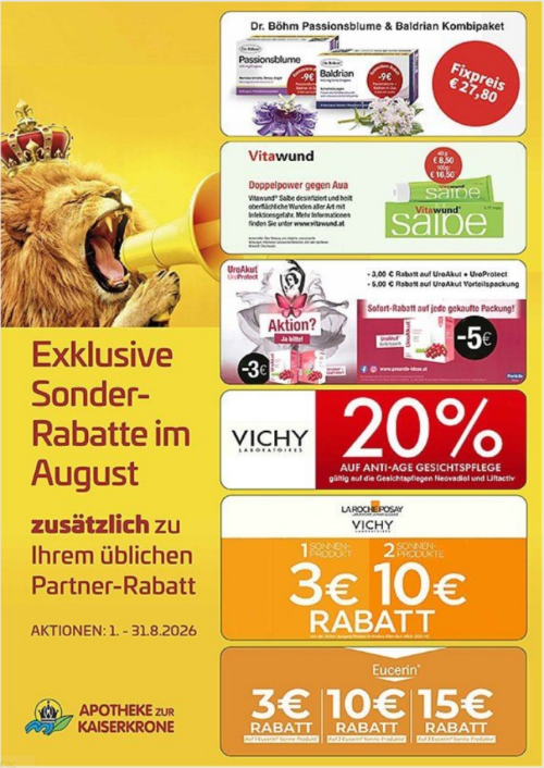 Vorteilsrabatt 22,5 Prozent bei der Apotheke zur Kaiserkrone