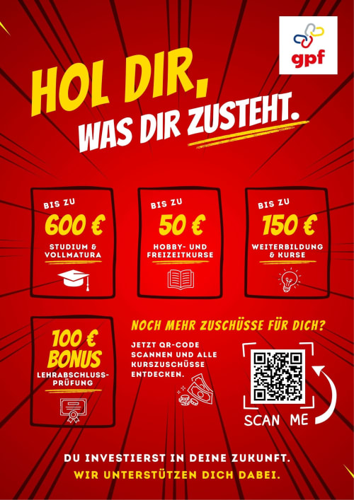 Kurszuschüsse der GPF: Alle Förderungen auf einen Blick