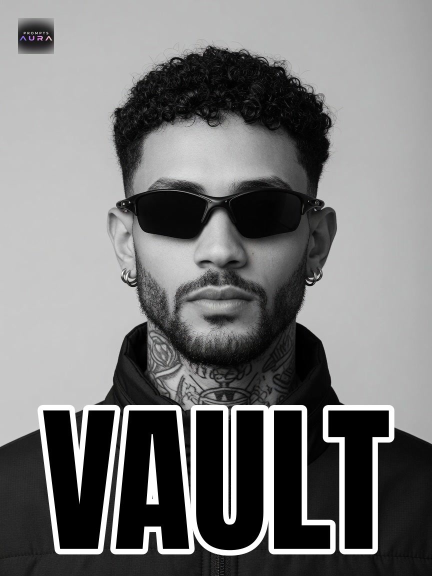 B&W Fashion Portrait with Sport Sunglasses