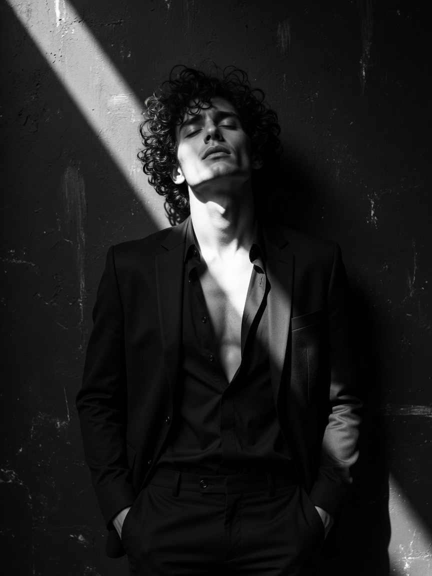 Luxury Shadow Suit Portrait