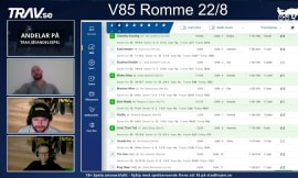 Video: V85 Romme lördag 22/8 med E3-finaler