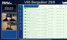 Video: V85 på Bergsåker lördag 29/8 - Sundsvall Open Trot.