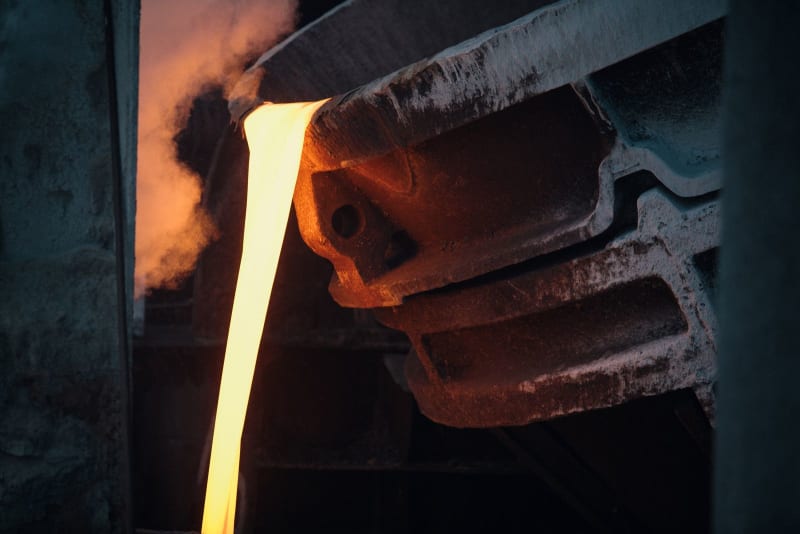 Molten zinc handling at the galvanizing plant, Karachi Galvanizing & Engineering