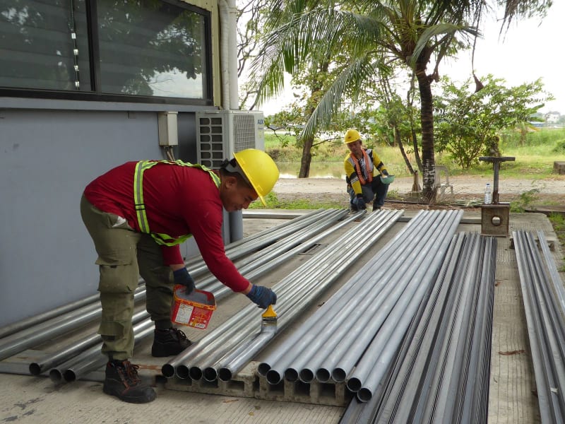 Protective coating application on steel pipes, Karachi Galvanizing & Engineering