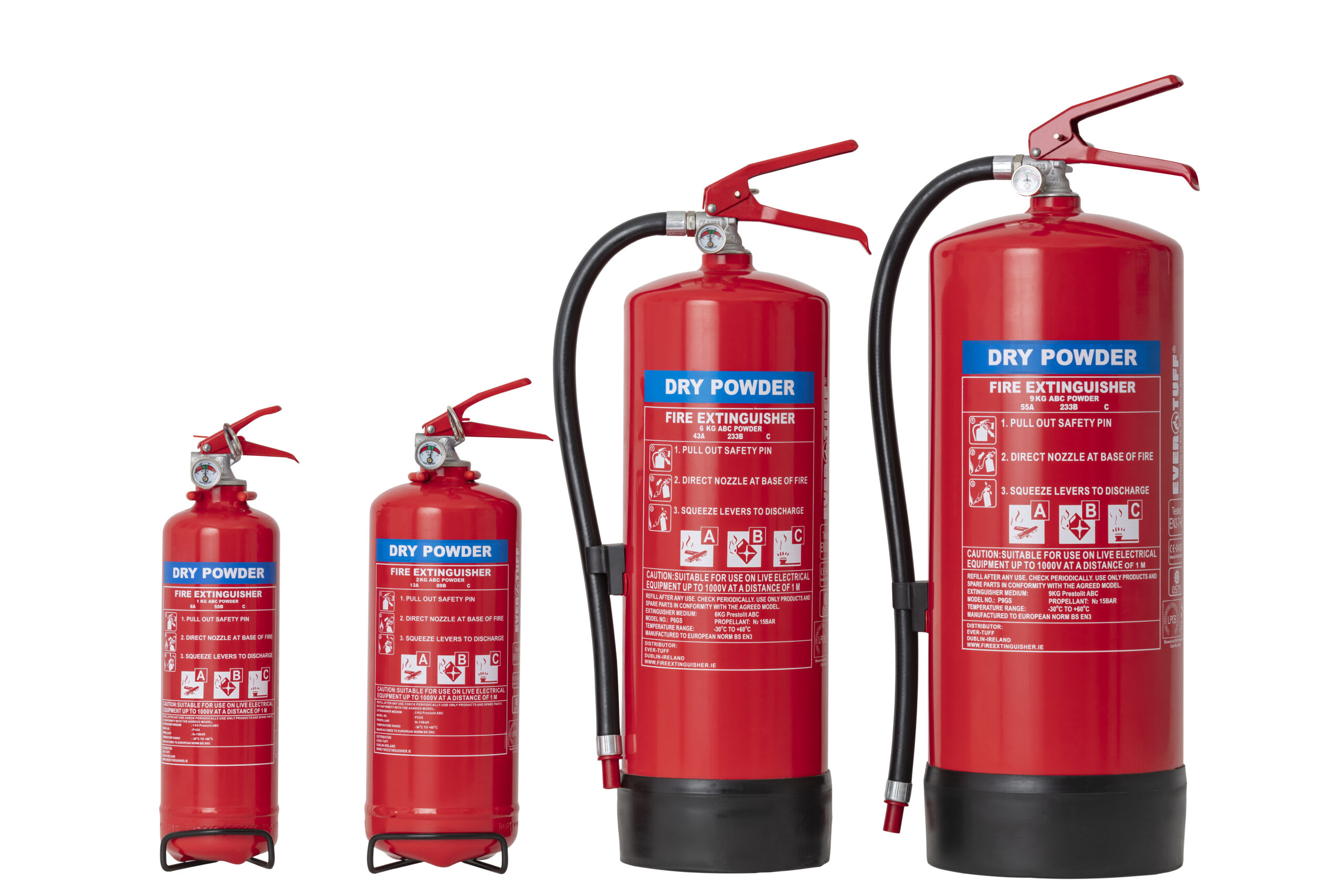 10 KG Carbon Dioxide CO2 Fire Extinguisher with Wheeled Trolley