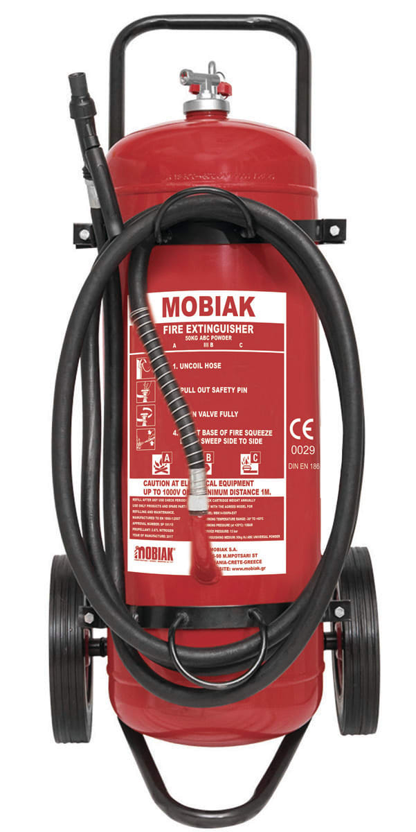 25 KG Wheeled Trolley Dry Chemicals Powder Fire Extinguisher