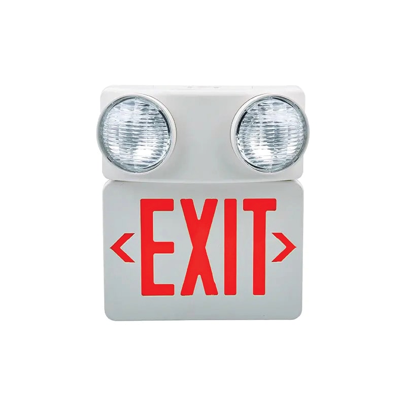 COMBINATIONAL EXIT LIGHT LX 7501LG R GREEN AND RED LED EXIT SIGN WITH EMERGENCY BACKUP LIGHT