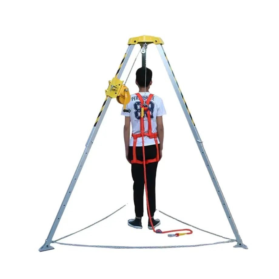HEAVY DUTY SJY10 ALUMINUM ALLOY CONFINED SPACE TRIPOD WITH WINCH SAFETY ACCESSORIES