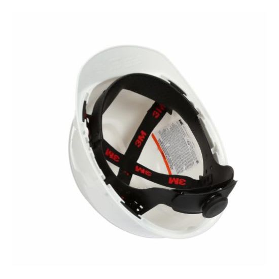 3M H-701R WHITE HARD HAT HELMET WITH 4 POINT RATCHET SUSPENSION