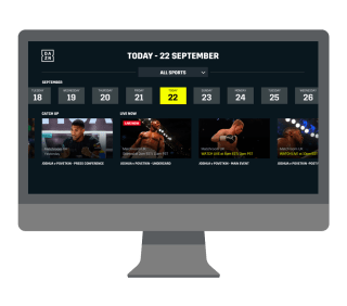 Dazn on a computer monitor.