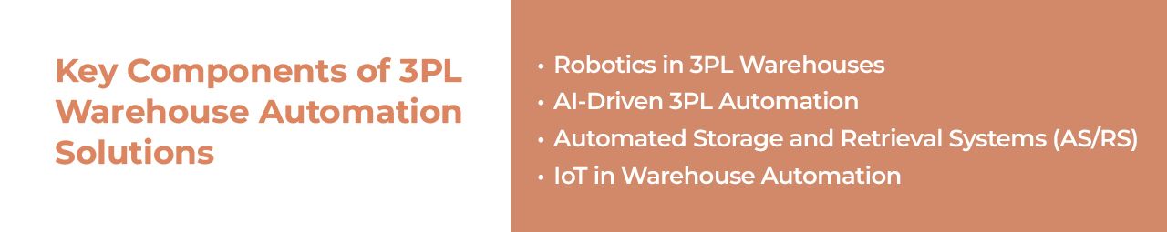 3PL warehouse automation using WMS, robotics, AI, and inventory tracking