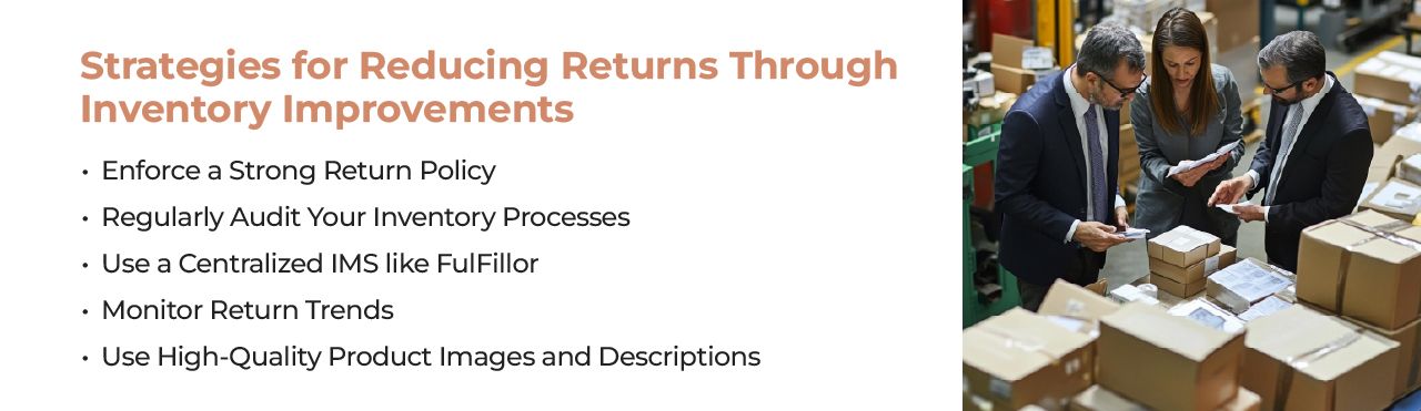 Inventory improvements for reducing e-commerce returns