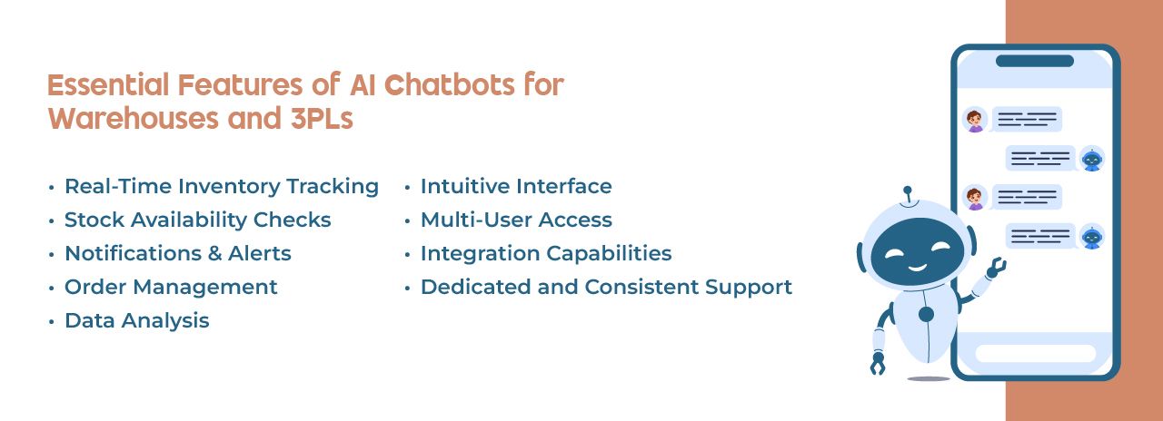 AI chatbot features for warehouse and 3PL operations