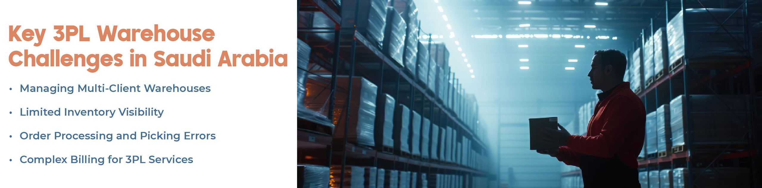 Saudi 3PL warehouse challenges for inventory, picking, and billing