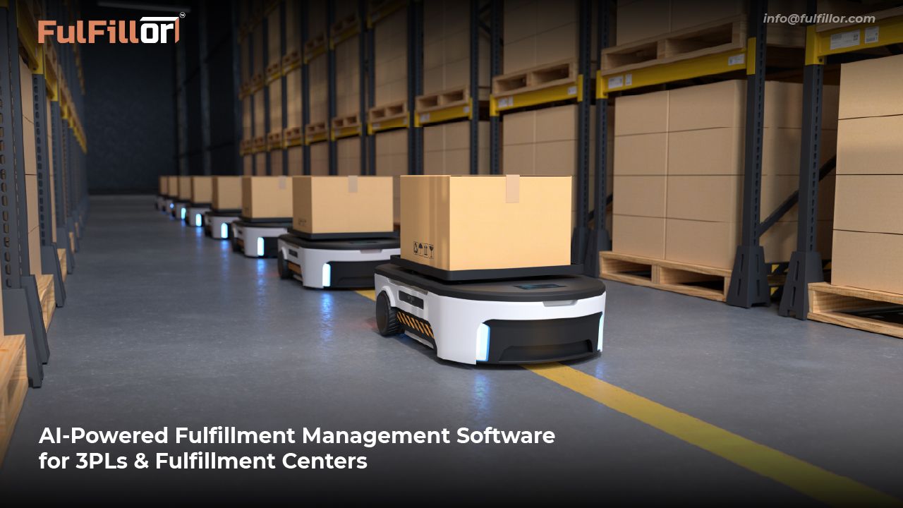 Warehouse robots moving inventory in an automated fulfillment center