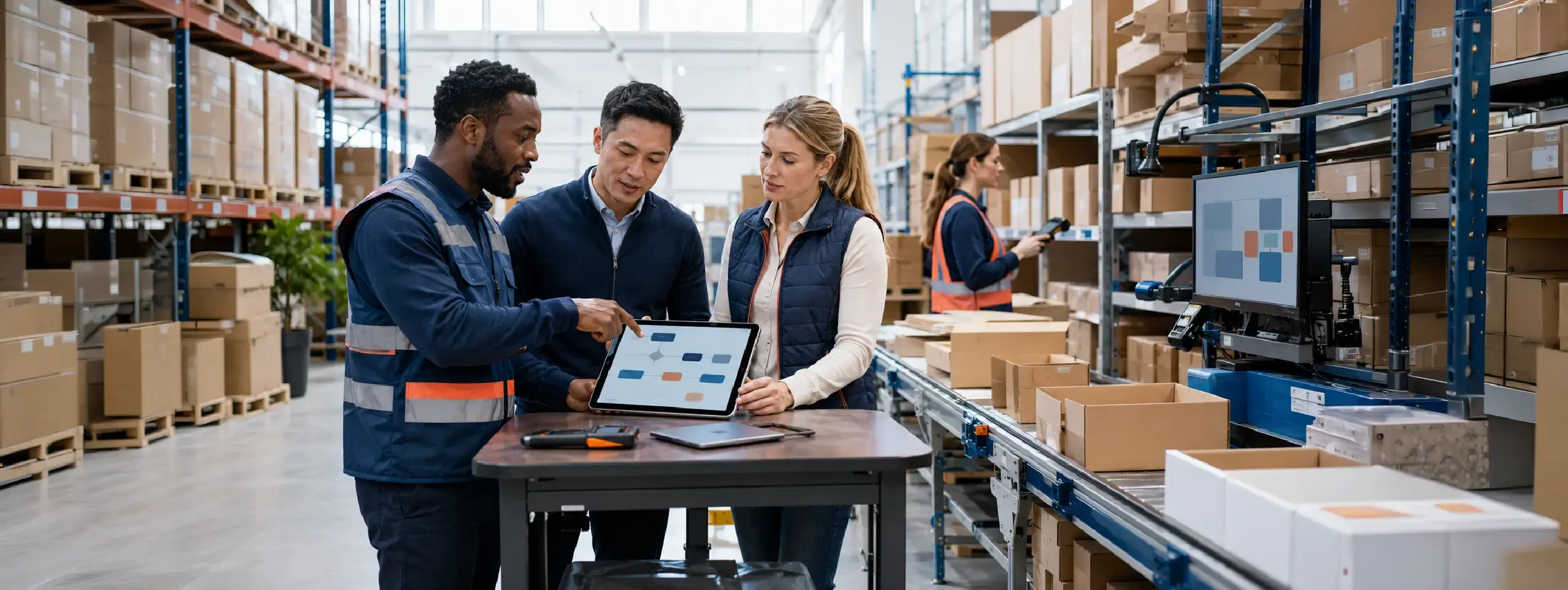3PL warehouse team reviewing client onboarding requirements before go-live
