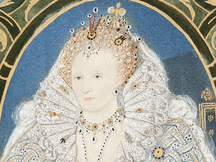 A watercolour of queen elizabeth the first