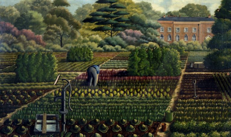 painting of the fulham palace meadow allotments