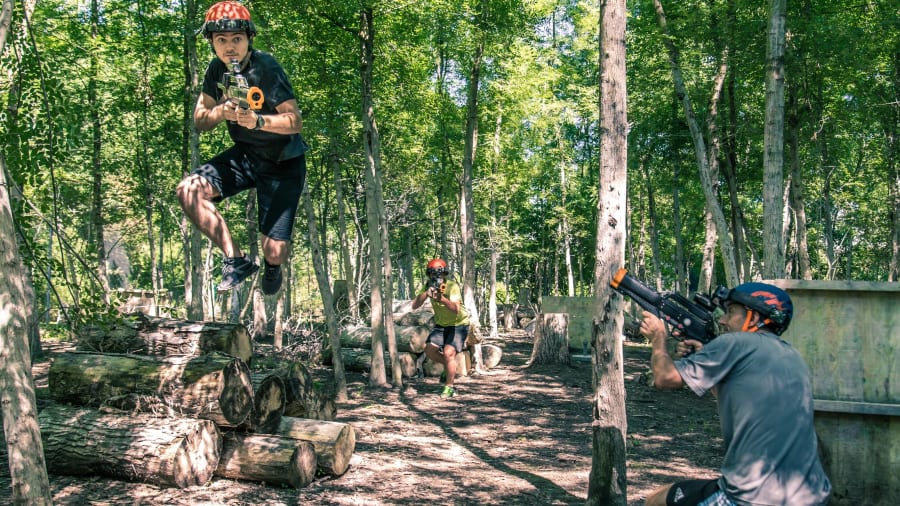 bubble, archery et laser bump