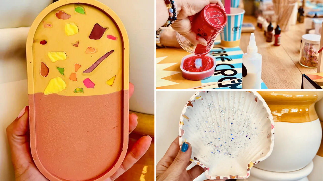 création objet en jesmonite