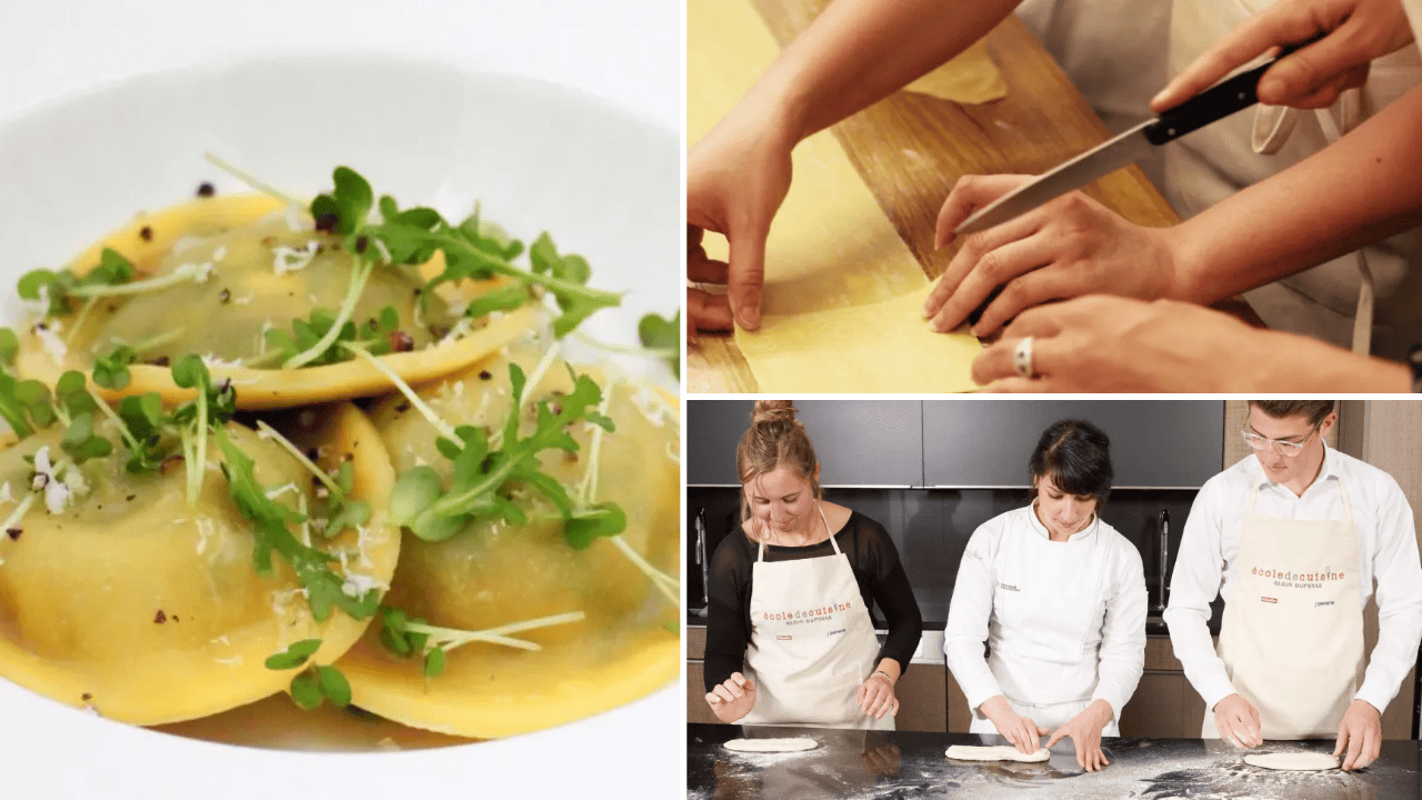 cours de cuisine plein feu sur les pates