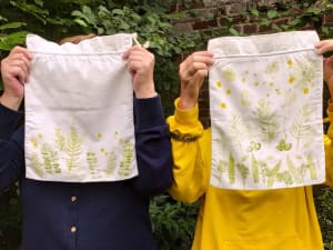 Atelier tatakizome : impression végétale sur tissu à Lille (59)