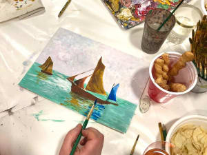 Apéro artistique paysage à la peinture à Vincennes (94)