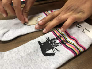 Stage de linogravure sur textile à Rezé (44)