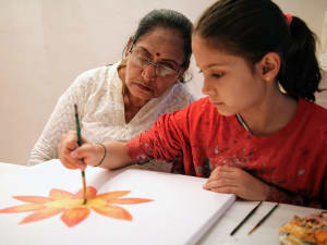 Atelier parent / enfant peinture sur toile à Paris  12ème