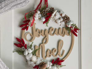 Atelier couronne de porte en fleurs séchées Truffaut Herblay