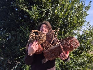 Vannerie aléatoire : panier en lierre & vigne vierge à Montardon