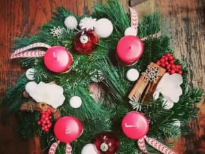 Atelier couronne de l'Avent à Strasbourg (67)