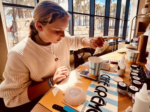 Anniversaire création d'un objet en Jesmonite 8-16 ans à Cannes