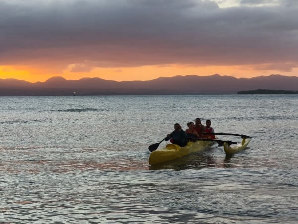 Coucher de soleil en pirogue au Gosier (97)
