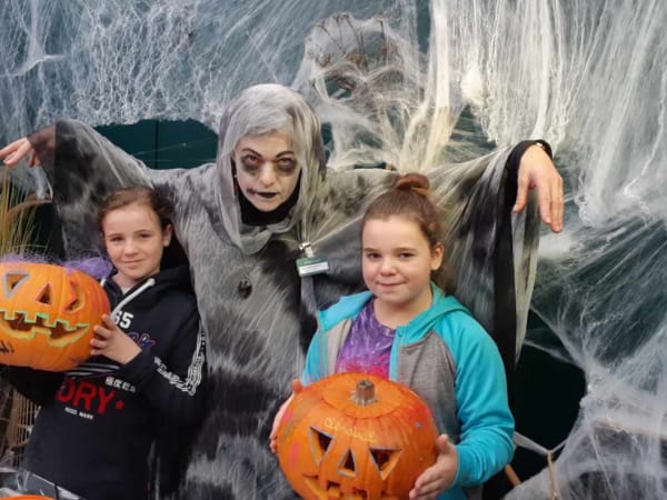 Children's Halloween pumpkin workshop at Truffaut Montélimar