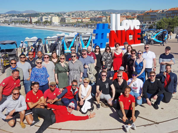 Team Building visite guidée de Nice en vélo taxi