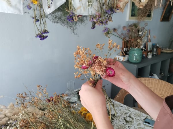 Atelier fabrication de fleurs séchées naturelles à Toulouse (31)