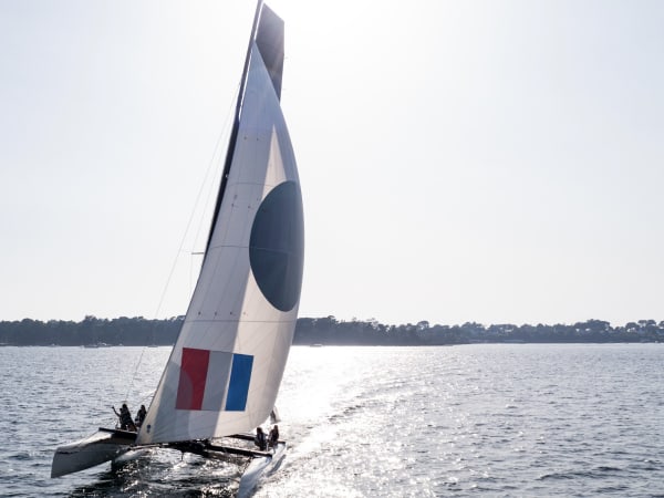 Croisière coucher de soleil Catamaran depuis Larmor-Baden (56)