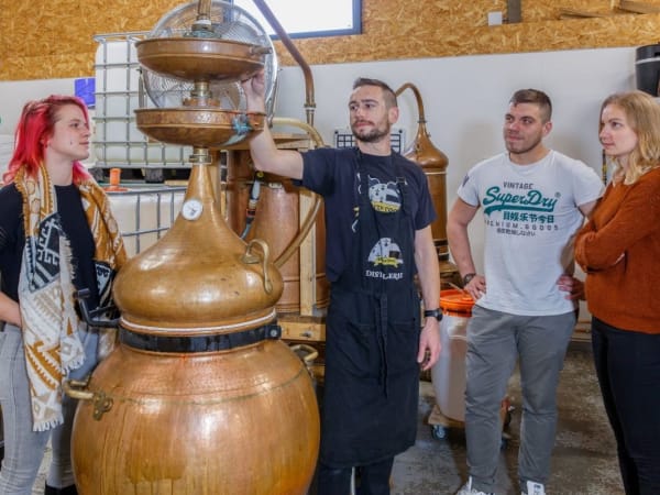 Visite d'une distillerie et dégustation de spiritueux à Acigné