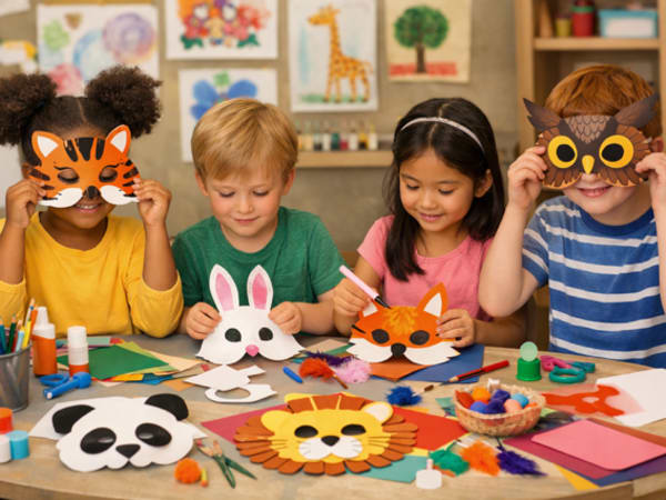 Atelier réalisation d'un masque pour mardi gras à Paris 15ème