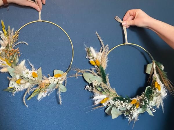 Atelier couronne de fleurs séchées à Nantes (44)