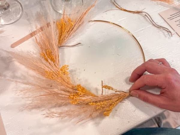 Atelier couronne en fleurs séchées à Rouen (76)