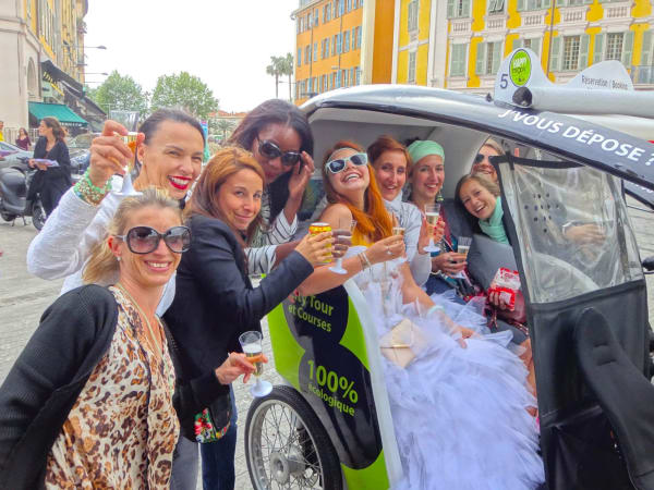 EVG-EVJF Promenade à vélo-taxi électrique à Nice (06)