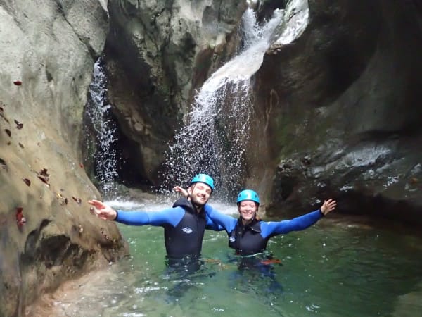 Discovery canyoning at the Angon canyon in Annecy (74)