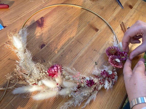 Atelier couronne de fleurs à Moirans (38)