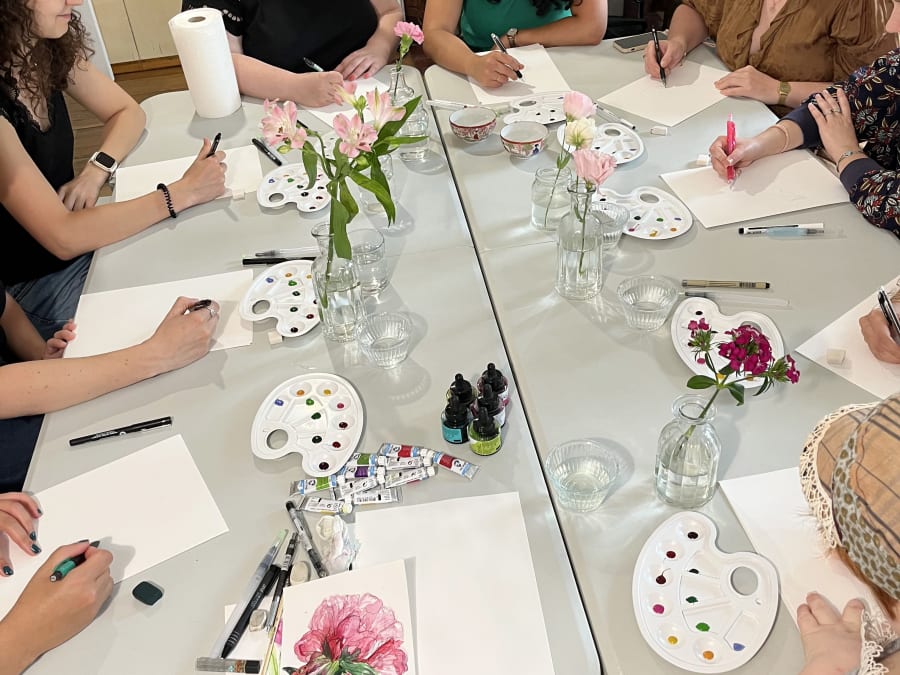 Atelier peinture aquarelle botanique et apéro à Dijon (31)