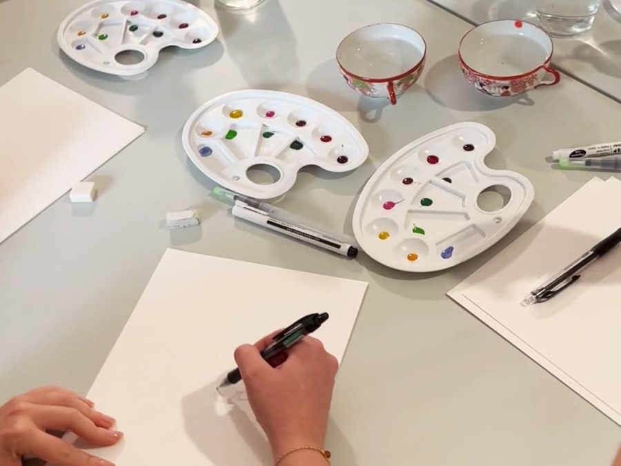 Atelier peinture aquarelle botanique et apéro à Dijon (31)